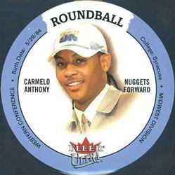2003-04 Ultra - Roundball Discs #33 D Carmelo Anthony Front