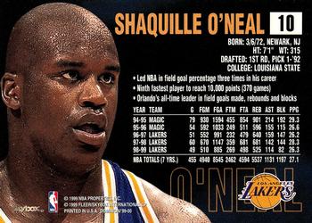 1999-00 SkyBox Dominion #10 Shaquille O'Neal Back