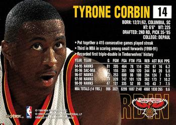 1999-00 SkyBox Dominion #14 Tyrone Corbin Back