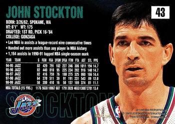 1999-00 SkyBox Dominion #43 John Stockton Back