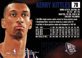1999-00 SkyBox Dominion #78 Kerry Kittles Back