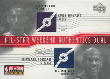 2003-04 Upper Deck - All-Star Weekend Authentics Dual #AS-KB/MJ Kobe Bryant / Michael Jordan Front