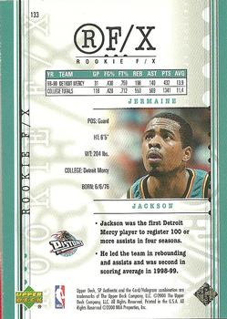 1999-00 SP Authentic #133 Jermaine Jackson Back