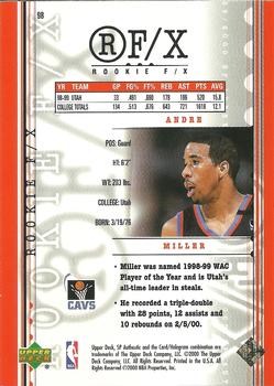 1999-00 SP Authentic #98 Andre Miller Back