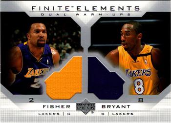 2003-04 Upper Deck Finite - Elements Dual Warmups #FE30 Derek Fisher / Kobe Bryant Front