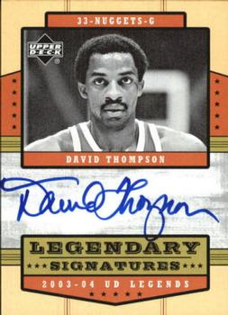 2003-04 Upper Deck Legends - Legendary Signatures #LS-DT David Thompson Front