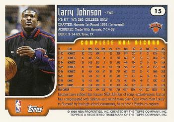 1999-00 Topps #15 Larry Johnson Back