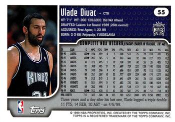 1999-00 Topps #55 Vlade Divac Back
