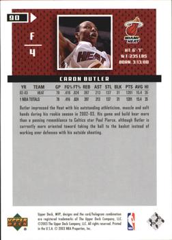 2003-04 Upper Deck MVP - Silver #90 Caron Butler Back