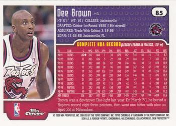 1999-00 Topps Chrome #85 Dee Brown Back