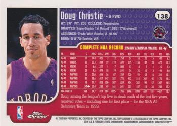 1999-00 Topps Chrome #138 Doug Christie Back