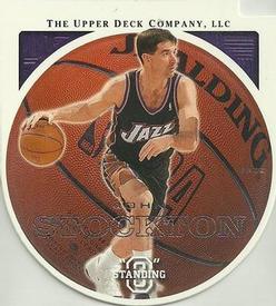 2003-04 Upper Deck Standing O - Die Cuts/Embossed #80 John Stockton Front