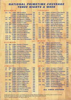 1999-00 Topps Tipoff #NNO NBA Schedule Back