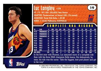 1999-00 Topps Tipoff #19 Luc Longley Back