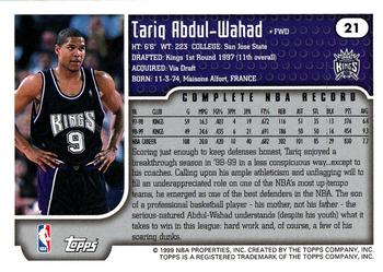 1999-00 Topps Tipoff #21 Tariq Abdul-Wahad Back