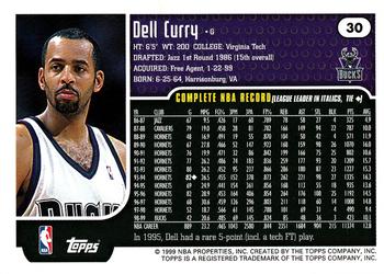 1999-00 Topps Tipoff #30 Dell Curry Back
