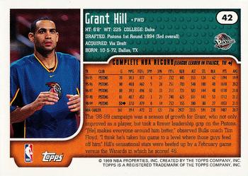 1999-00 Topps Tipoff #42 Grant Hill Back