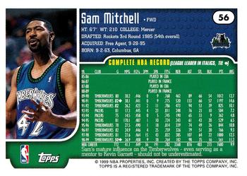1999-00 Topps Tipoff #56 Sam Mitchell Back