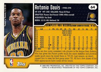 1999-00 Topps Tipoff #64 Antonio Davis Back