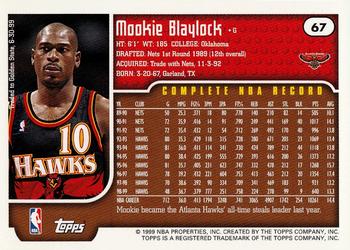 1999-00 Topps Tipoff #67 Mookie Blaylock Back