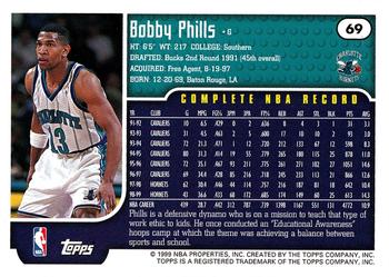 1999-00 Topps Tipoff #69 Bobby Phills Back