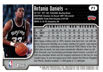 1999-00 Topps Tipoff #71 Antonio Daniels Back
