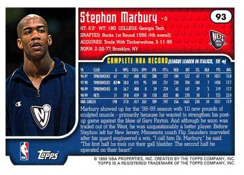 1999-00 Topps Tipoff #93 Stephon Marbury Back