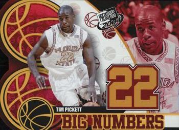 2004 Press Pass - Big Numbers #BN 4 Tim Pickett Front