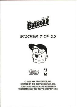 2004-05 Bazooka - 4-on-1 Stickers #7 Vince Carter / Fred Jones / Jason Richardson / Desmond Mason Back