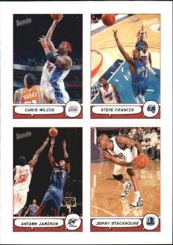2004-05 Bazooka - 4-on-1 Stickers #13 Chris Wilcox / Steve Francis / Antawn Jamison / Jerry Stackhouse Front