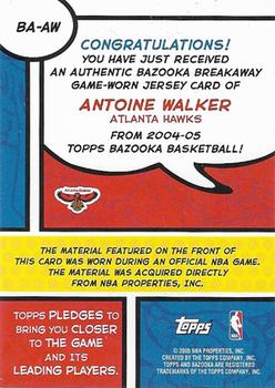 2004-05 Bazooka - Breakaway #BA-AW Antoine Walker Back