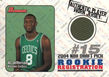 2004-05 Bowman - Rookie Registration Relics #ROR-AJ Al Jefferson Front