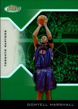 2004-05 Finest - Refractors Green #33 Donyell Marshall Front