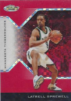 2004-05 Finest - X-Fractors Red #68 Latrell Sprewell Front