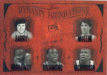 2004-05 Flair - Dynasty Foundations #NNO Rick Barry / Chris Mullin / Tim Hardaway / Mitch Richmond / Jason Richardson Front