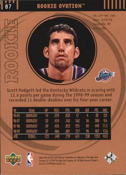 1999-00 Upper Deck Ovation #87 Scott Padgett Back