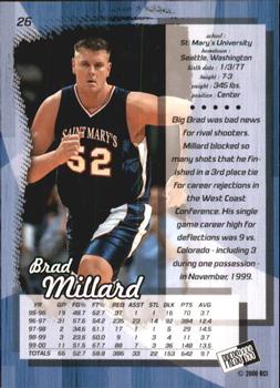 2000 Press Pass #26 Brad Millard Back