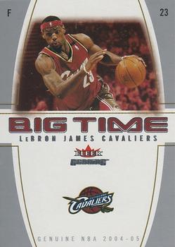 2004-05 Fleer Genuine - Big Time #2BT LeBron James Front