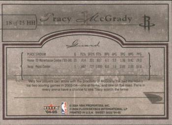 2004-05 Fleer Sweet Sigs - Hardcourt Heroics #18 HH Tracy McGrady Back