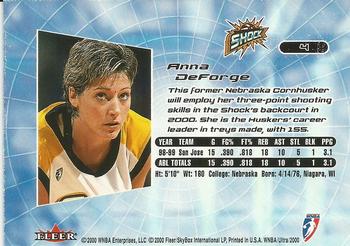 2000 Ultra WNBA #4 Anna DeForge Back