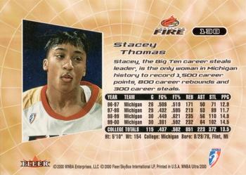 2000 Ultra WNBA #138 Stacey Thomas Back