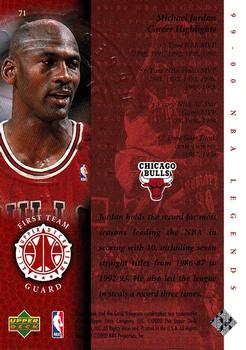 1999-00 Upper Deck Legends #71 Michael Jordan Back