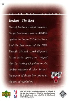 1999-00 Upper Deck Legends #81 Michael Jordan Back