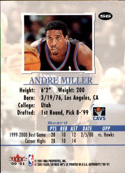 2000-01 Fleer Authority #56 Andre Miller Back