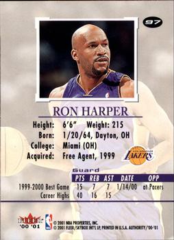 2000-01 Fleer Authority #97 Ron Harper Back