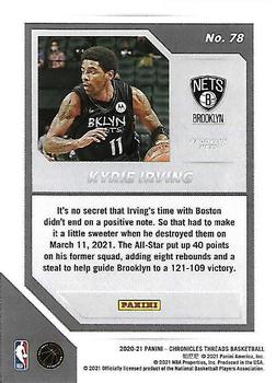 2020-21 Panini Chronicles - Green #78 Kyrie Irving Back