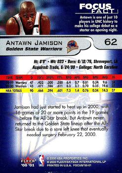 2000-01 Fleer Focus #62 Antawn Jamison Back