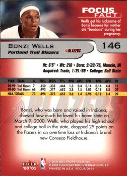 2000-01 Fleer Focus #146 Bonzi Wells Back