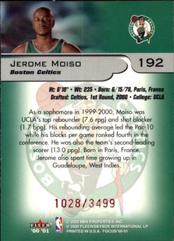 2000-01 Fleer Focus #192 Jerome Moiso Back