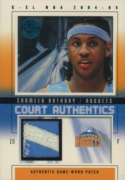 2004-05 SkyBox E-XL - Court Authentics Nameplates #CA-CA Carmelo Anthony Front